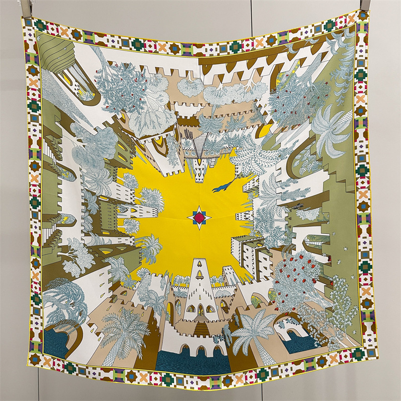 Luxury Bags Brand - Square Silk Scarf 90CM Luxury Designers