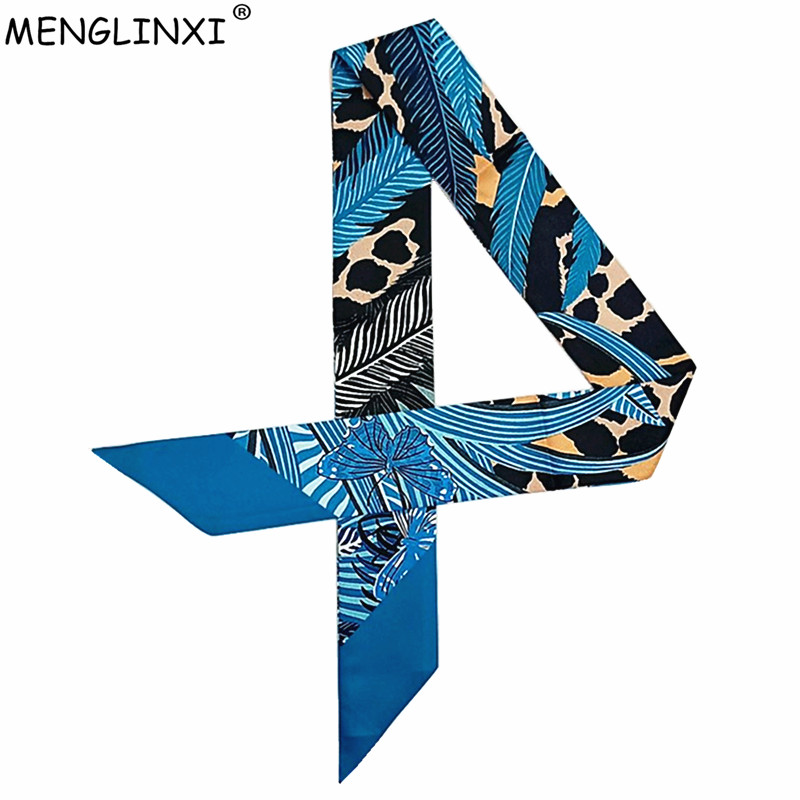 Luxury Bags Brand - Leopard Butterfly Print New Skinny Scarf