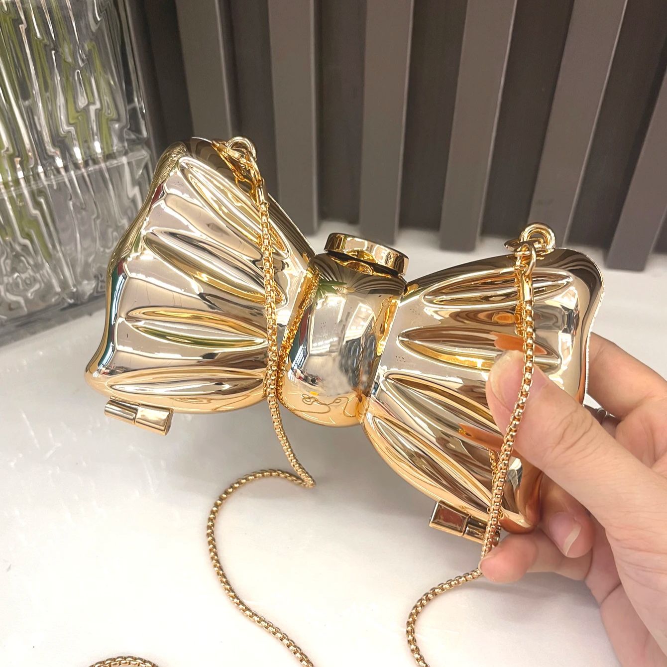 Luxury Bags Brand - Golden Evening bag Purses and handbag