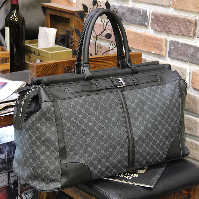 Luxury Bags Tote - Fashion Plaid Travel Bag Men Handbag