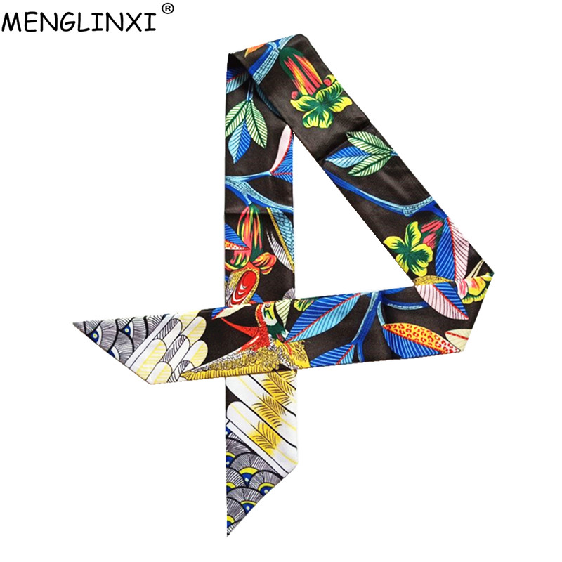 Luxury Bags Brand - Luxury Brand Hummingbird Print Skinny Silk