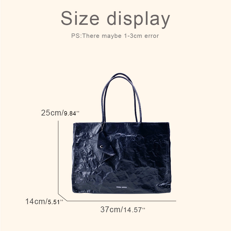 Korean Casual Kraft Paper Tote - Luxury Bags Online review and price