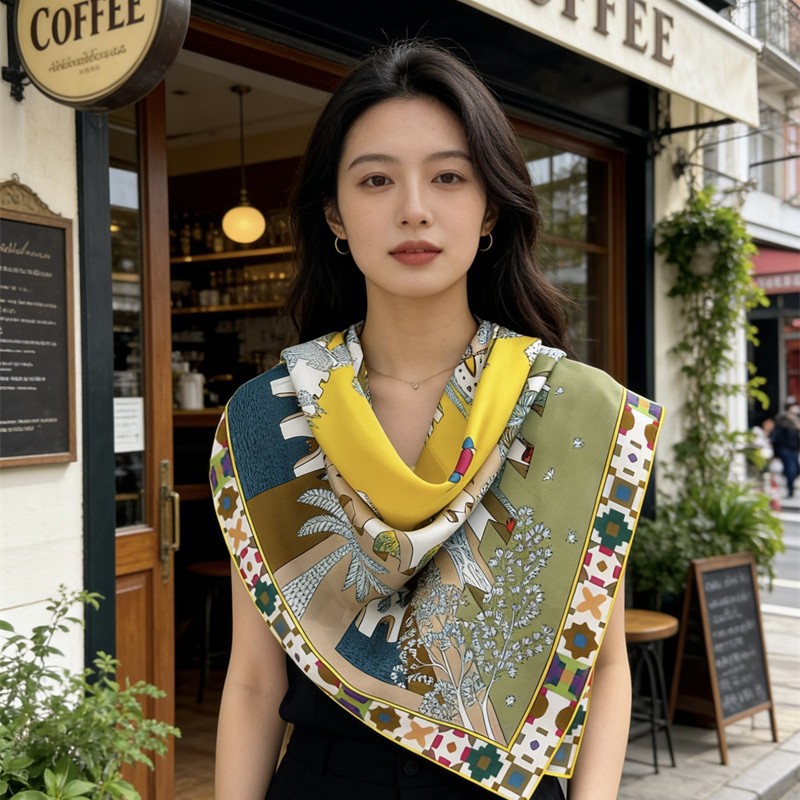 Square Silk Scarf 90CM Luxury  - Luxury Bags Brand review and price