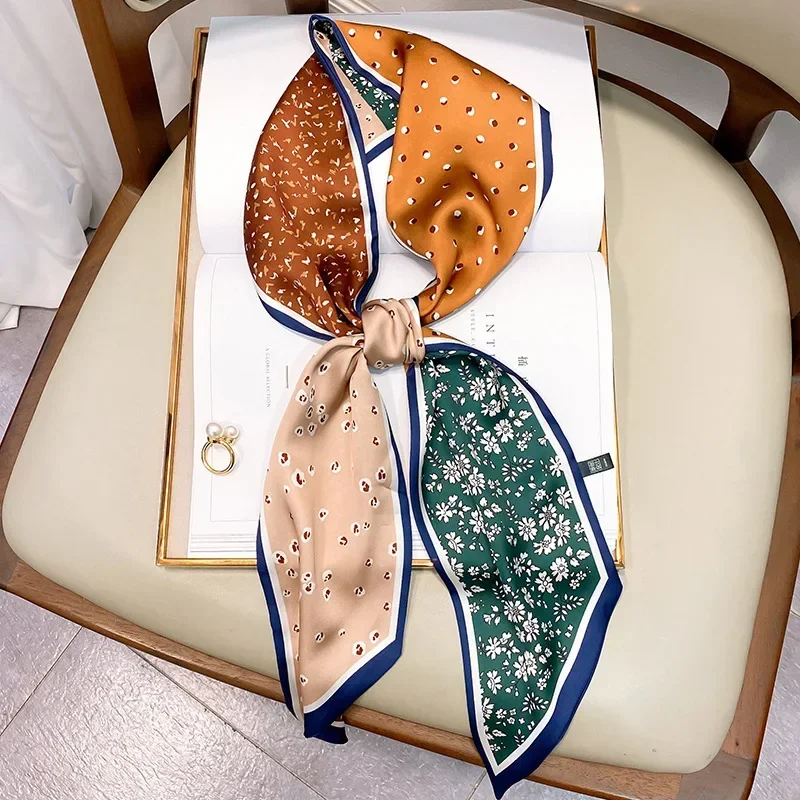 Design Print Skinny Scarf Plai - Luxury Bags Brand review and price