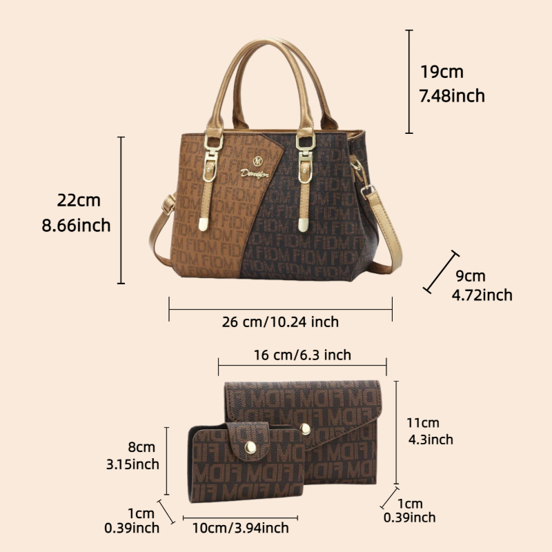 3-piece women's bag set, luxur - Luxury Bags & Leather Repair Of Atlanta Photos review and price