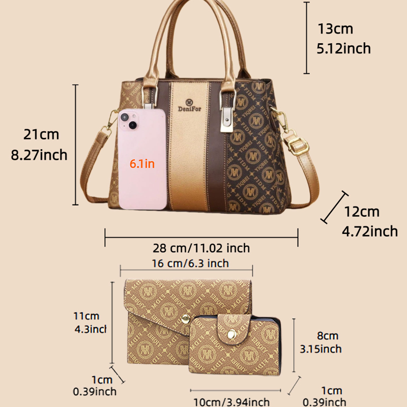 3-piece set of women's handbag - Luxury Bags & Leather Repair Of Atlanta Photos review and price