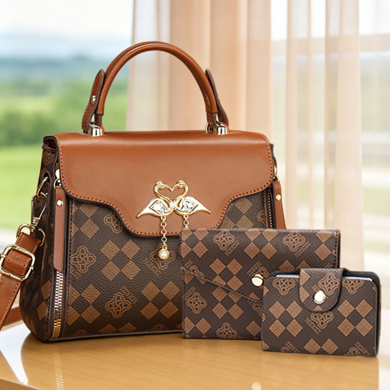 3-piece women's bag set, light - Luxury Bags & Leather Repair Of Atlanta Photos review and price